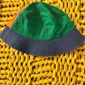 ✨ Polo Ralph Lauren Colorblock Bucket Hat – One Size (8–20) | 100% Cotton